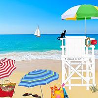 Summer Beach Create a Scene, Speech/Language/Reinforcer Activities preview