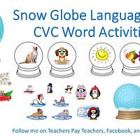 Snow Globe Language and CVC Word Activities preview