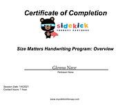 Size Matters Handwriting Program: Overview - image