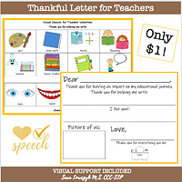 Thankful Letter For Teachers and Choice Board preview