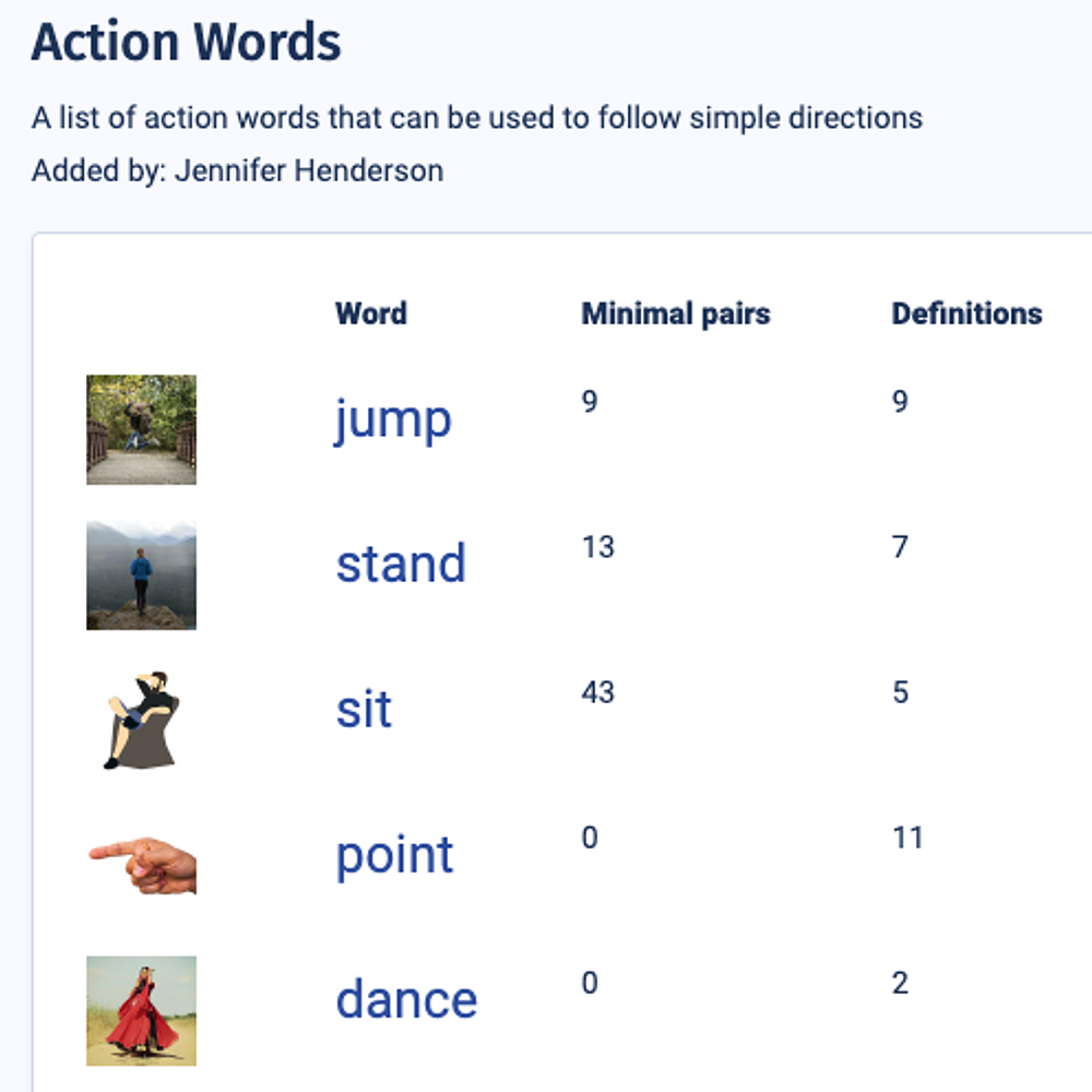 Add New Word Lists And/or Minimal Pair Lists
