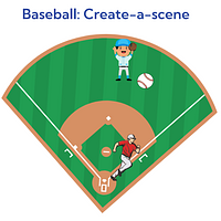 Baseball Create a Scene preview
