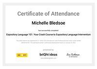 Has Successfully Completed: Expository Language 101: Your Crash Course to Expository Language Intervention - image