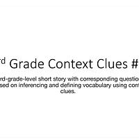3rd Grade Context Clues #1 preview