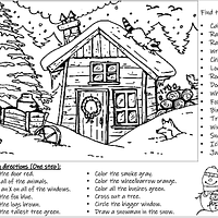 Following Directions: Winter Cabin Page preview