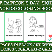 St. Patrick’s Day Sight Word Emergent Reader Coloring Book preview