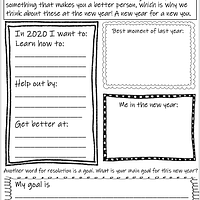 New Year’s Resolution Worksheet preview